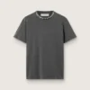 Antracitgrå dam-T-shirt med kristaller