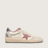 Ball Star LTD för dam i beige läder med rosa stjärna i mesh och blå läderflik på hälen