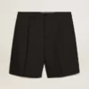 Bermudashorts för herr i svart bomull