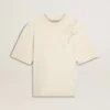 CNY slitenvit T-shirt i avslappnad passform