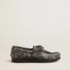 Cruise Teen-loafers i svart läder med slitet utseende