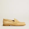 Jerry-loafer i ecru-vaxat mocka