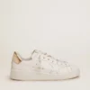 Purestar-sneakers för damer med guldfärgad hälflik