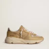 Running Sole i beige nubuck med beige läderstjärna