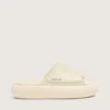 Space-Star Slide-tofflor för herrar i vitt läder