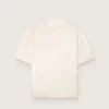 Star unisex-T-shirt i bomull i vintagevitt med svart tryck på ryggen