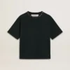Svart dam-T-shirt med kristaller