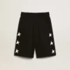 Svarta bermuda-shorts för pojkar med vita stjärnor