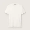 Vit herr-T-shirt med sliten yta
