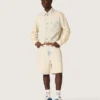 Bermudashorts för herr i ljus sandfärgad denim