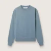 Babyblå sweatshirt med omvänt logo på ryggen – Jersey Capsule