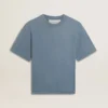 Babyblå T-shirt med omvänt logo på ryggen – Jersey Capsule
