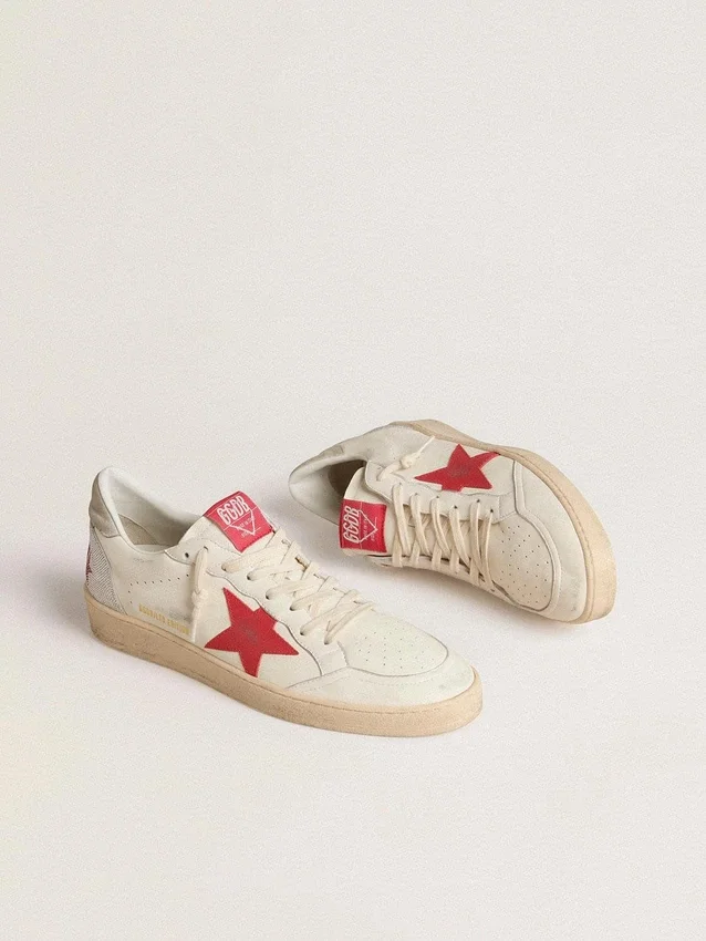 Ball Star för damer till Alla hjärtans dag med röd läderstjärna och röd Swarovski-text