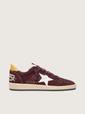Ball Star för herr i chokladbrunt nubuck med läderstjärna och hälflik