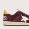 Ball Star för herr i chokladbrunt nubuck med läderstjärna och hälflik