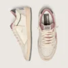 Ball Star LTD för dam i beige läder med rosa stjärna i mesh och blå läderflik på hälen