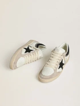 Ball Star LTD för dam i nappa med svart kristallstjärna och beige insatser i mocka