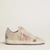 Ball Star LTD för dam i rosa och beige mocka med pärlgrå läderflik på hälen
