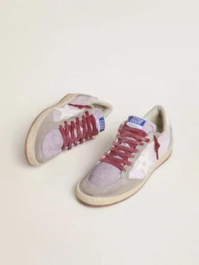 Ball Star LTD för damer i lila nylon med vit läderstjärna och insatser i mocka