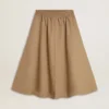 Beige cirkelkjol för dam