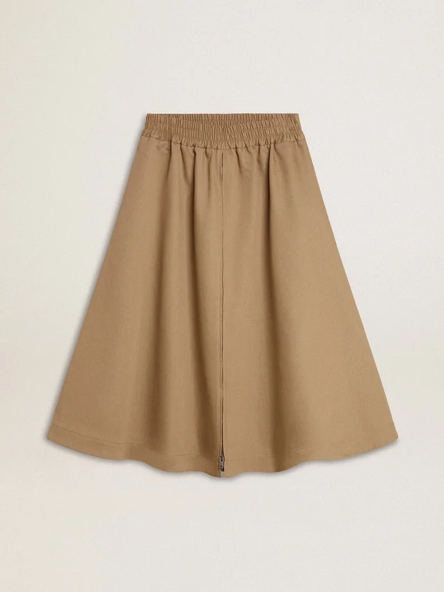 Beige cirkelkjol för dam