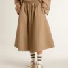 Beige cirkelkjol för dam