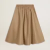Beige cirkelkjol för dam