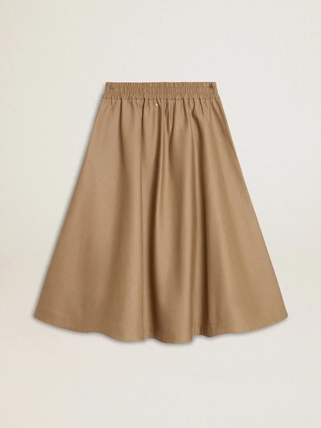 Beige cirkelkjol för dam
