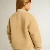 Beige fleecebomberjacka för barn