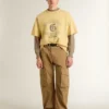 Beige herrtröja med broderad logotyp