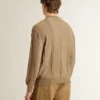 Beige herrtröja med broderad logotyp
