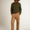 Beige khaki-färgade chinos från Golden Collection