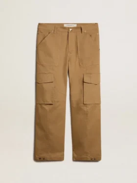 Beige khakifärgade cargobyxor