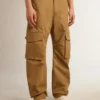 Beige khakifärgade cargobyxor