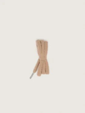 Beige puffiga skosnören