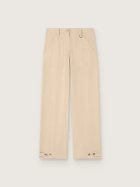 Beige viskosbyxor för dam