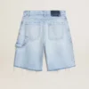 Bermudashorts för dam i denim med sliten look