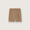 Bermudashorts för herr i beige bomull