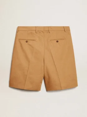 Bermudashorts för herr i beige bomull