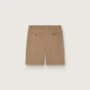 Bermudashorts för herr i beige bomull