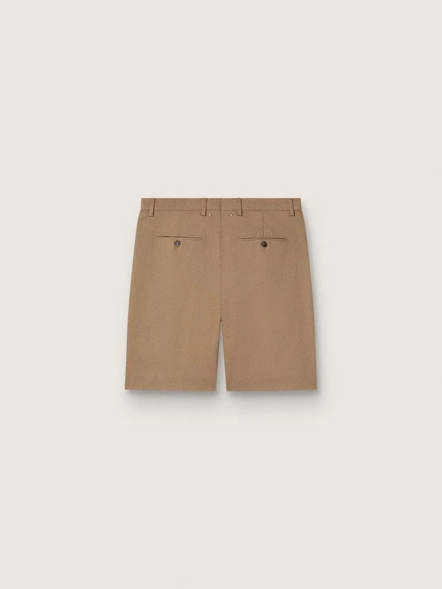 Bermudashorts för herr i beige bomull