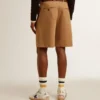 Bermudashorts för herr i beige bomull