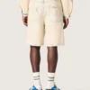 Bermudashorts för herr i ljus sandfärgad denim