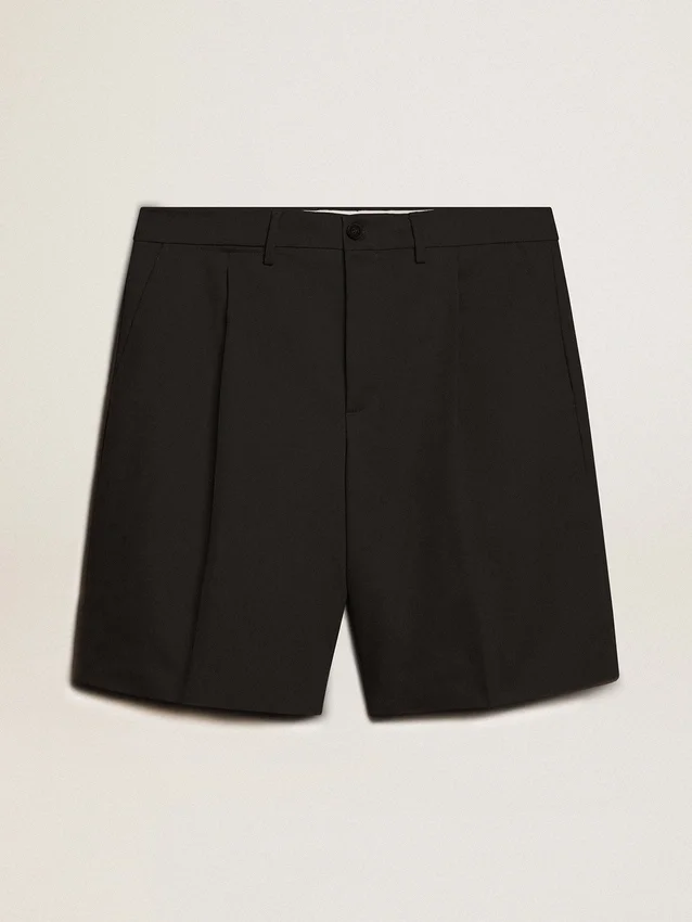 Bermudashorts för herr i svart bomull