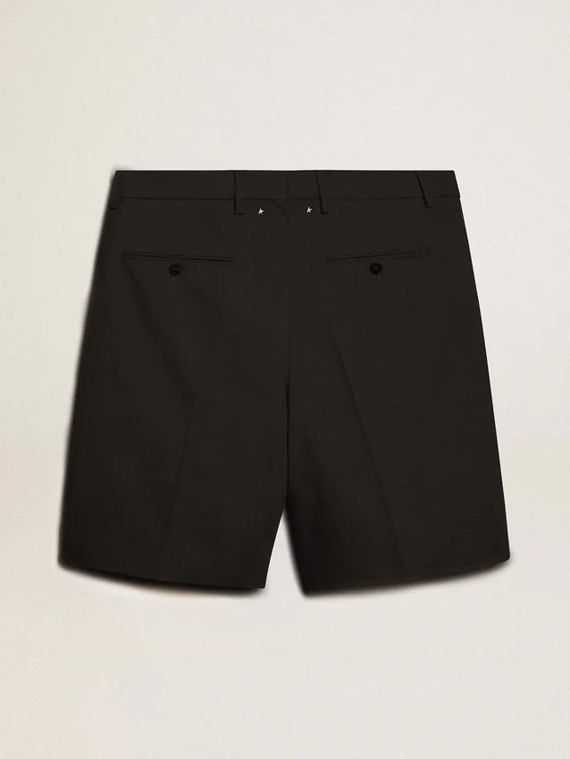 Bermudashorts för herr i svart bomull