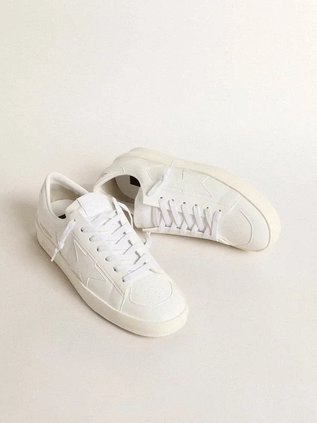 Biobaserade Stardan-sneakers för damer med vit stjärna och hälflik