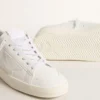 Biobaserade Stardan-sneakers för damer med vit stjärna och hälflik