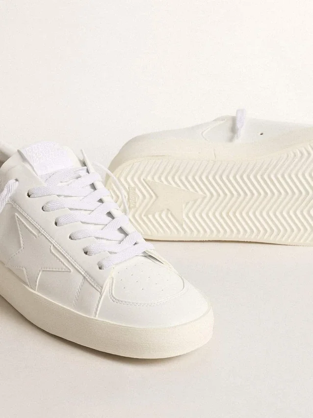 Biobaserade Stardan-sneakers för damer med vit stjärna och hälflik