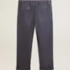 Blå chinos för herr med sliten look