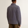 Blå herrjacka i denim av bomull med sliten look